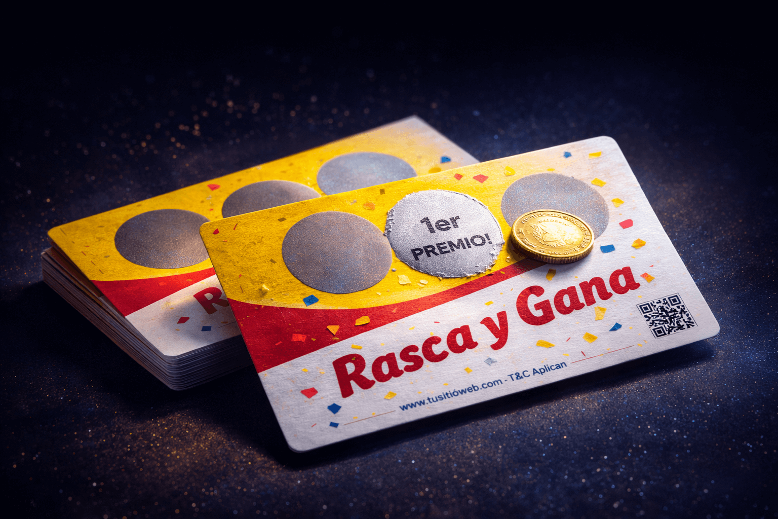 Tarjetas rasca y gana